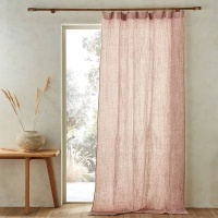 Занавеска Из хлопчатобумажной газовой ткани и льна Minoe 140 x 180 см розовый AM.PM  фото, kupilegko.ru